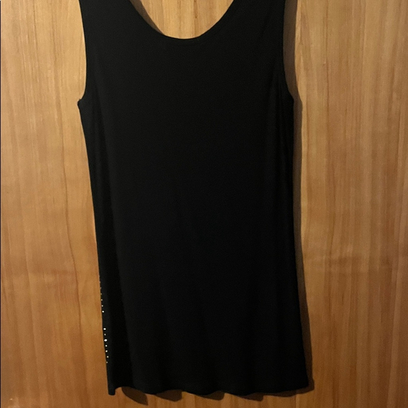 Calvin Klein Black Studded Tank Top Layered Set w/ Cropped 3/4 Cardigan M NWT - Picture 4 of 7